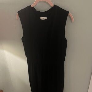 Lou & Grey Classic Black Midi Dress